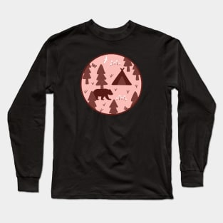 True North (Mahogany & Salmon) Long Sleeve T-Shirt